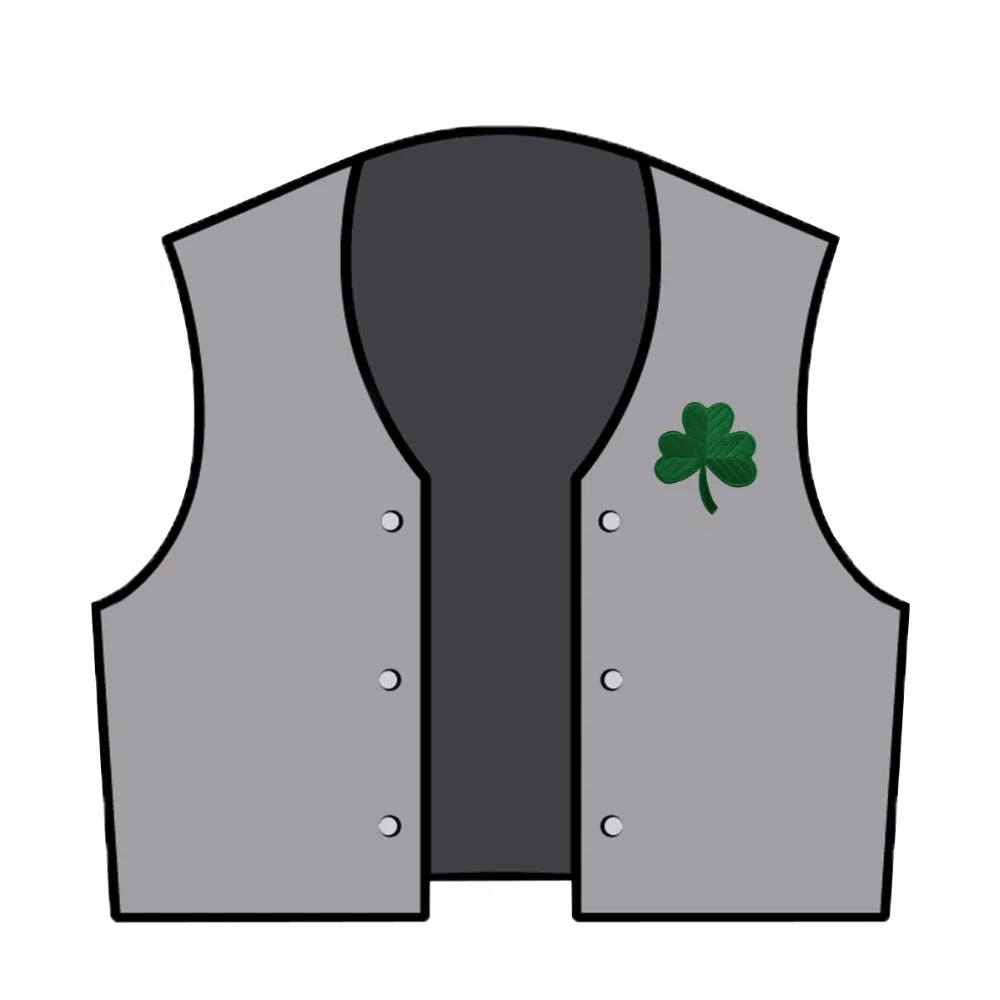 G0161 (2)Classic Irish Clover Dark Green Lucky Shamrock Embroidered Patch