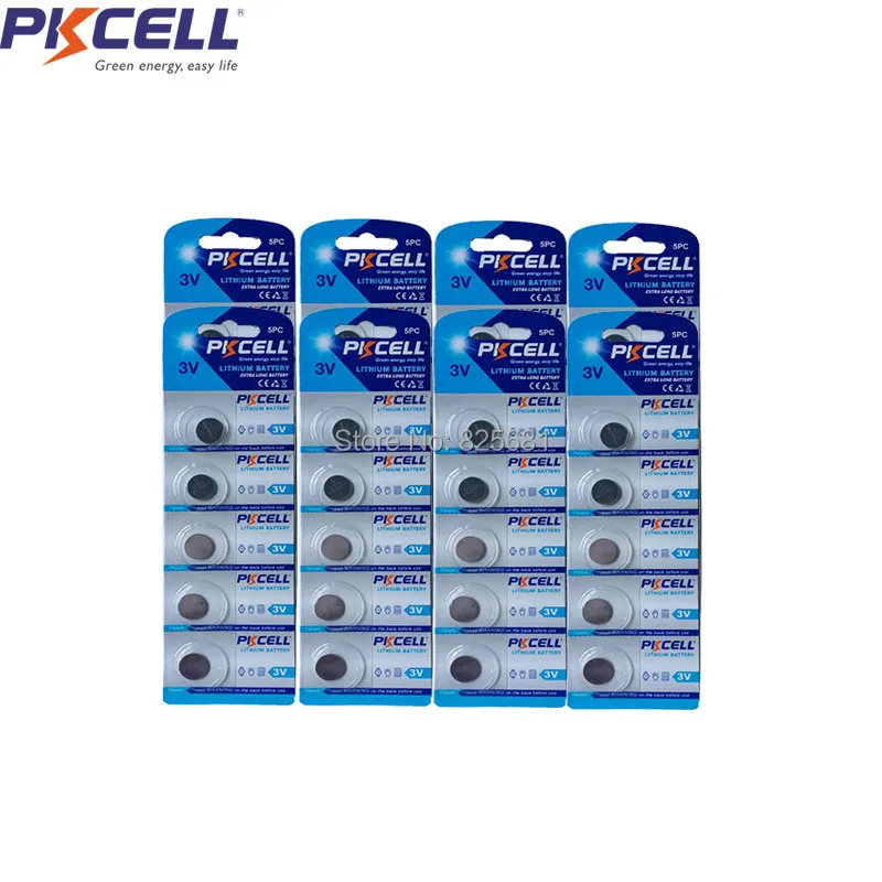 

40Pcs 8Cards PKCELL CR1216 3V Lithium Button Cell Battery ECR1216 DL1216 BR1216 LM1216 5034LC 1216 Batteries For Electronic Toys