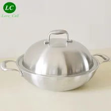 Пособия по кулинарии вок 5-слойные фанерные утепленная Inox Пособия по кулинарии сковорода 32/34/36 см роскошный Одежда высшего качества с антипригарным покрытием без дыма Wookware ВОК