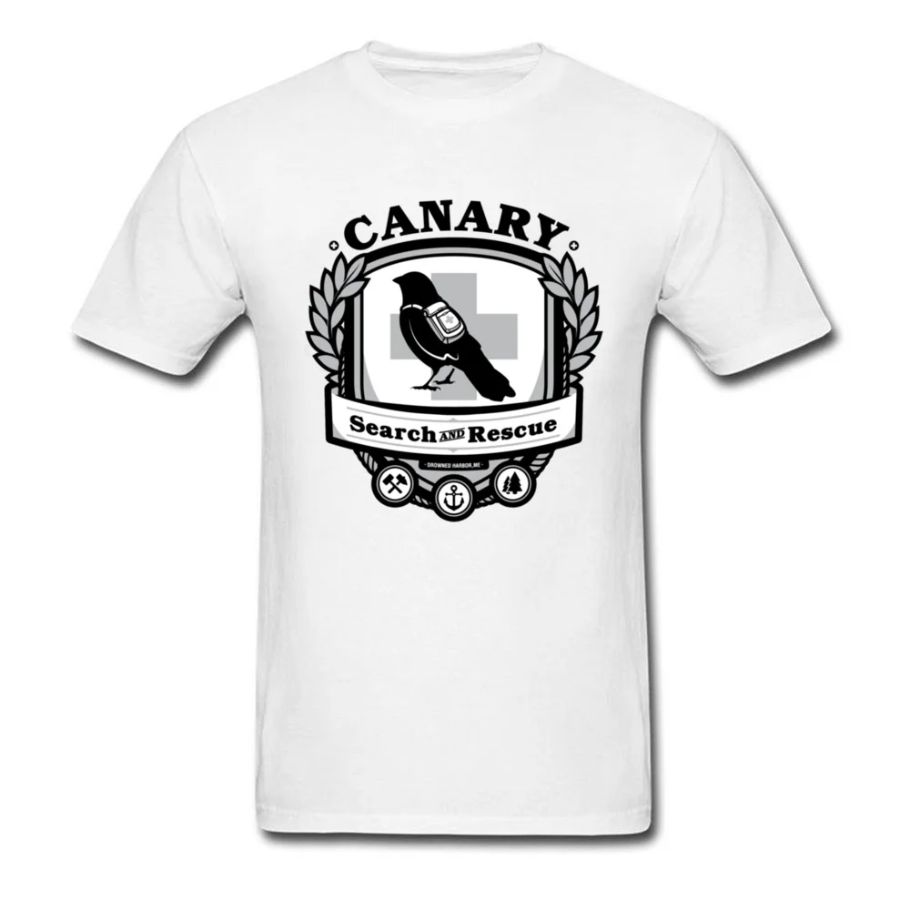 XXXL T shirt Canary Search Rescue Bird Lover Classic Black White Cartoon Design Men Tops Thanksgiving