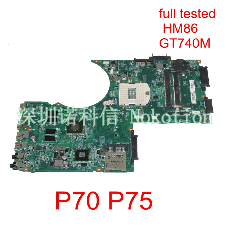 Материнская плата NOKOTION DABDBDMB8F0 A000255450 для ноутбука Toshiba Satellite P70 P75 HM86 DDR3L GT740M