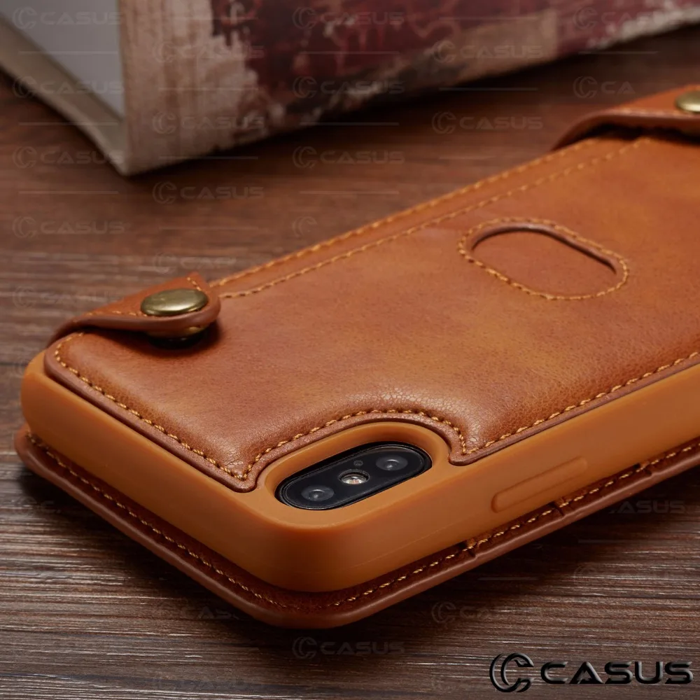 Для iPhone XS чехол для MAX XR из искусственной кожи съемный кошелек Магнитный флип чехол для карт чехол для iPhone X 8 7 6 Plus чехол