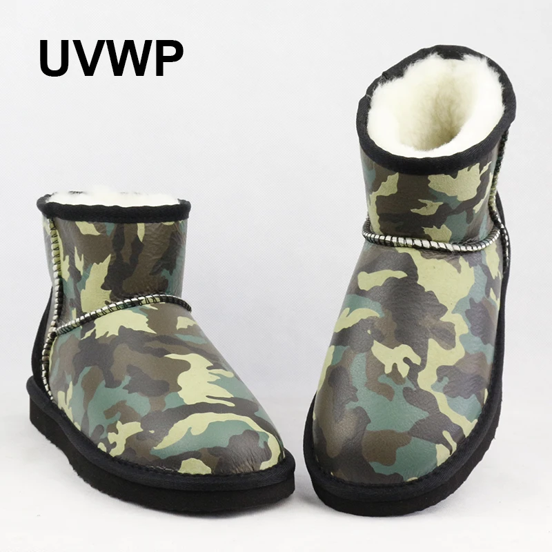 UVWP/Лидер продаж; женские зимние ботинки наивысшего качества; зимние ботинки из натурального меха; женские Теплые ботильоны из натуральной овечьей кожи с шерстью
