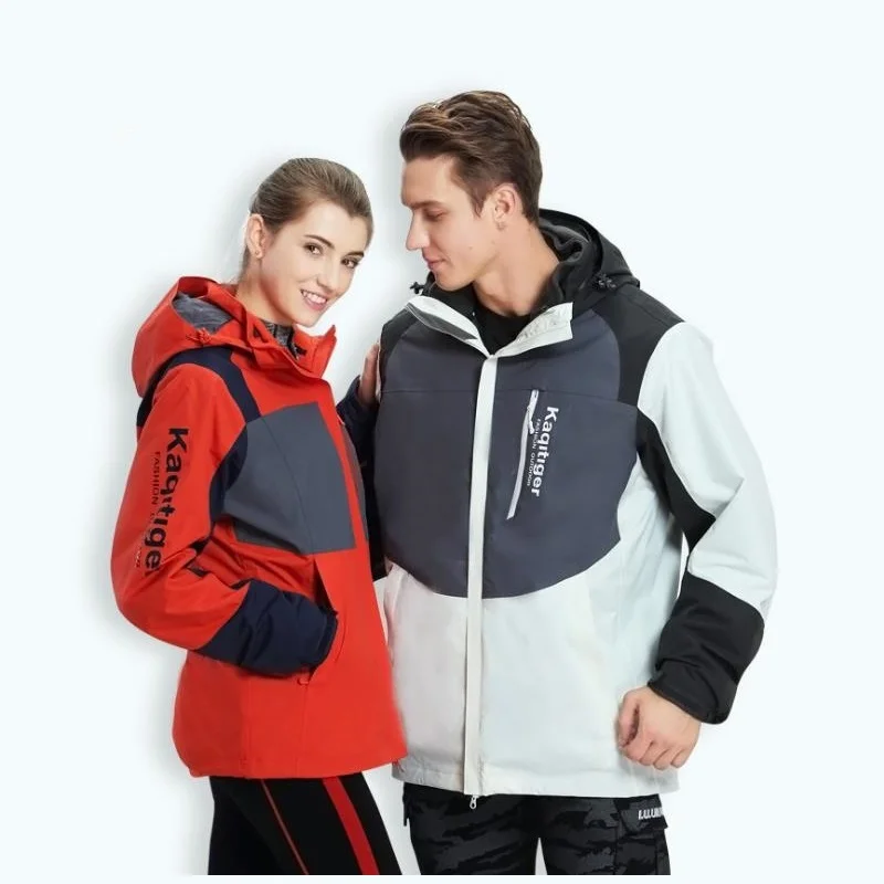 

2018 New Outdoor Sports Autumn Winter Jackets Men and Women 3 in 1 Climbing Windbreaker Waterproof Jacket