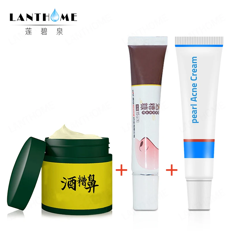 

3pcs Chinese Herbal Mild Rosacea Treatment Red Nose Acne Cream Rosacea Ointment Remove Skin Redness Treat Anti Pimple and Mite