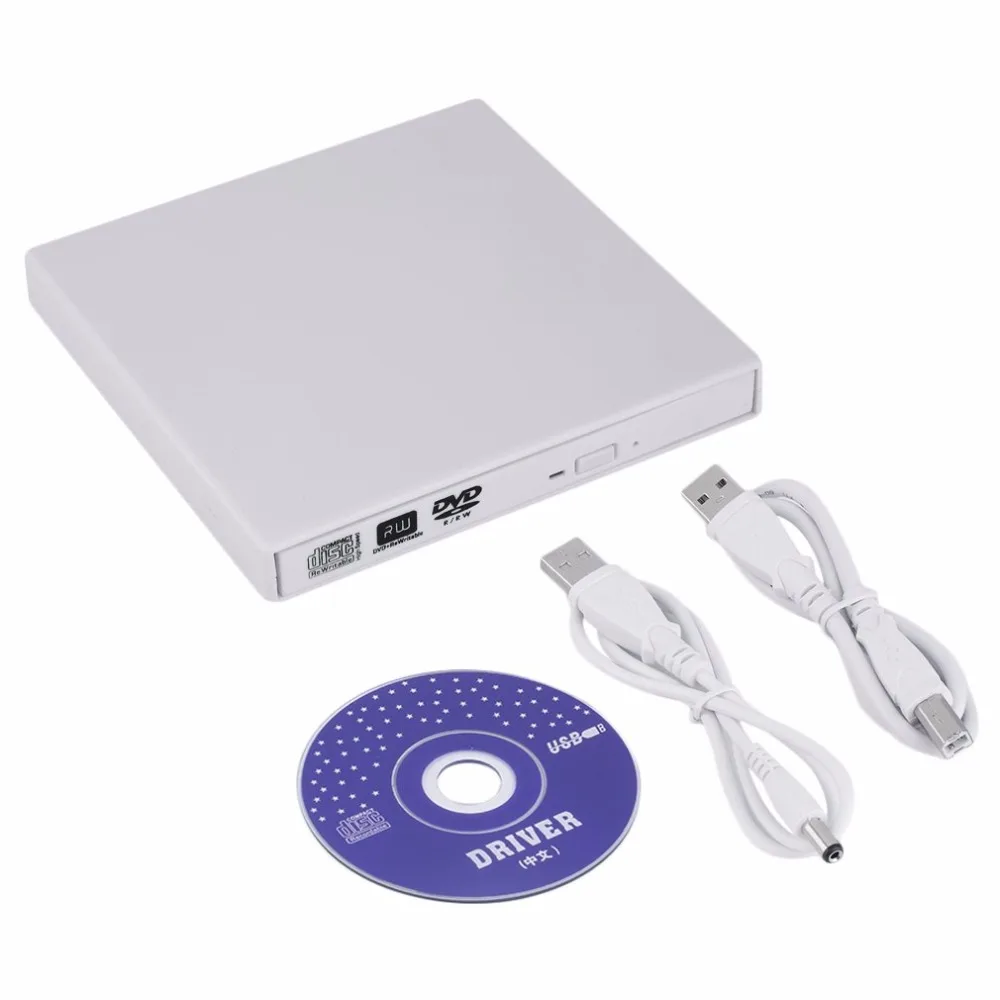 Черный USB 2,0 внешний CD+-RW DVD+-RW DVD-RAM Пишущий привод для портативных ПК Прямая поставка