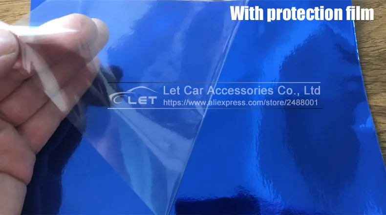 Auto styling Hohe dehnbar Wasserdicht UV Geschützt Blau Chrom