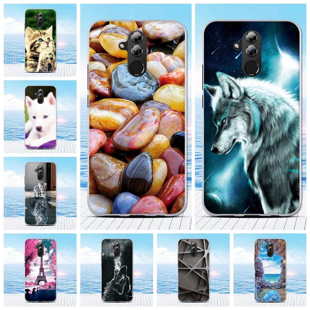 Роскошный тонкий ТПУ чехол для телефона Huawei Mate 20 Lite с узором Maimang 7 силиконовый