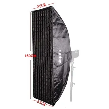 

Godox Pro Photo Studio Flash Strobe Softbox Soft Box Diffuser 35x160CM With Honeycomb Grid Bowens Mount