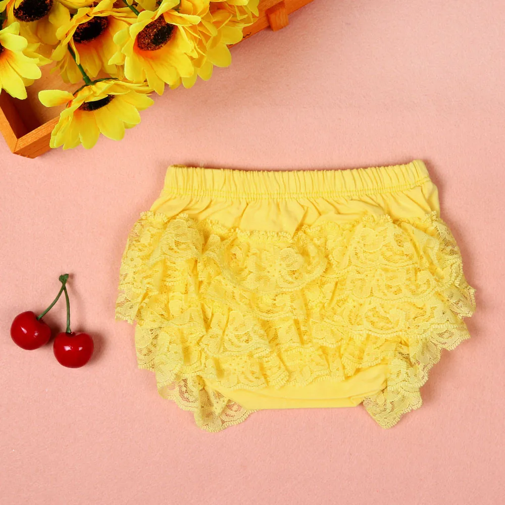 ARLONEET Baby Cotton lace Bloomers shorts Cute Baby Diaper Cover Newborn Shorts Summer Ruffle Pants PP Nappy shorts J0607