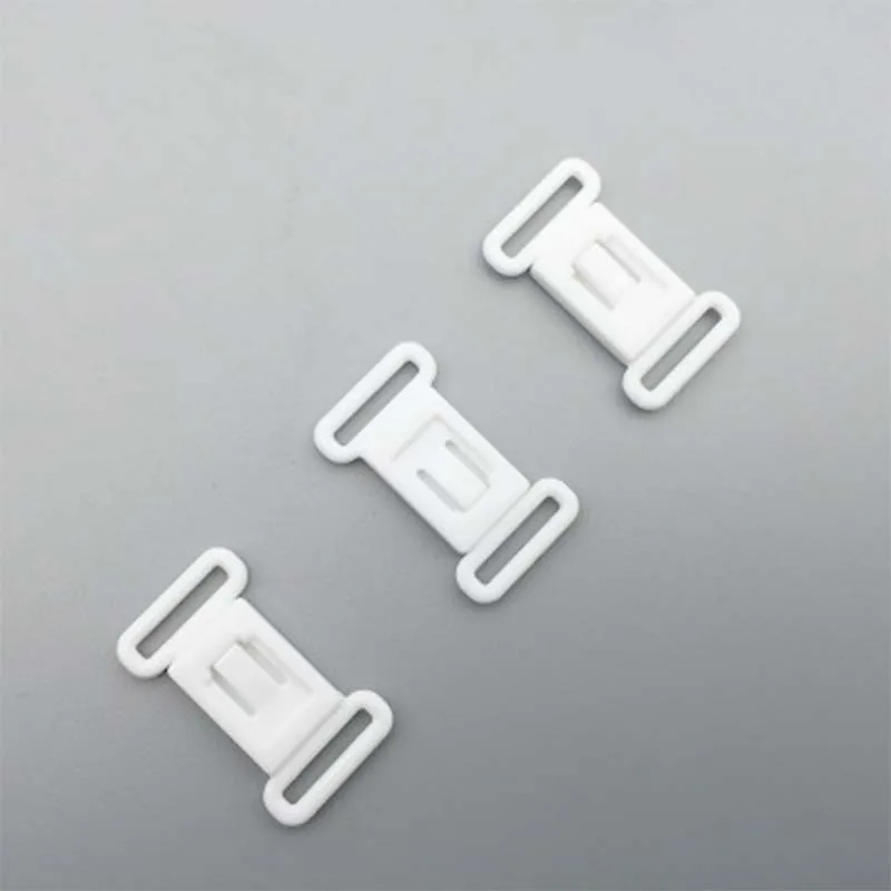 

50pcs/lot 12.5mm Plastic Rectangle Tape Closure Hook & Clasp Waist Extenders Sewing On Clothes Bra Clip Hooks
