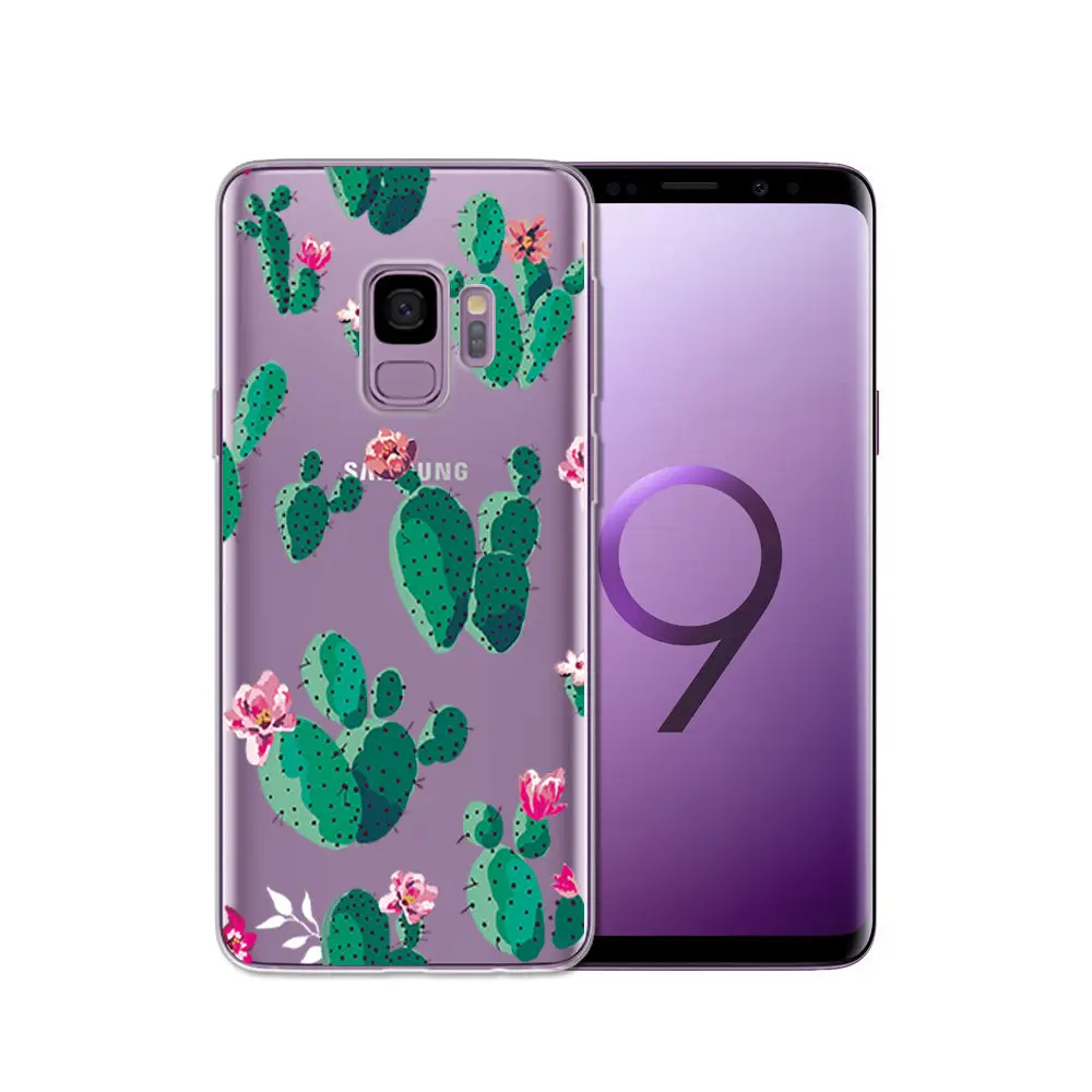 Painted Fundas FOR Samsung Galax s5 S6 S7 S8 S9 Soft TPU Phone Cover FOR Samsung S6 edge S8 Plus S9 Plus Clear Silicone cases (4)