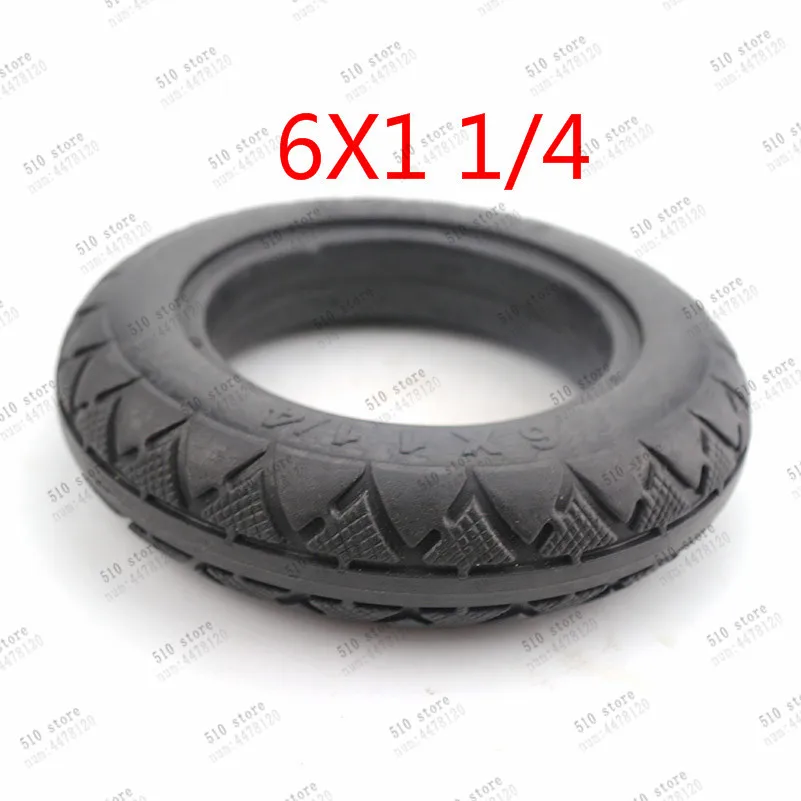 

6x1/4 newest high quality 6X1 1/4 solid tire is suitable for folding bicycle tires, mini surfing electric scooters