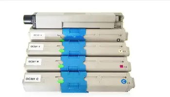 

4PC/set Color color toner cartridge laser toner kit C301 301 compatible for OK i C301 C321 MC332dn MC342dn,printer toner kcmy