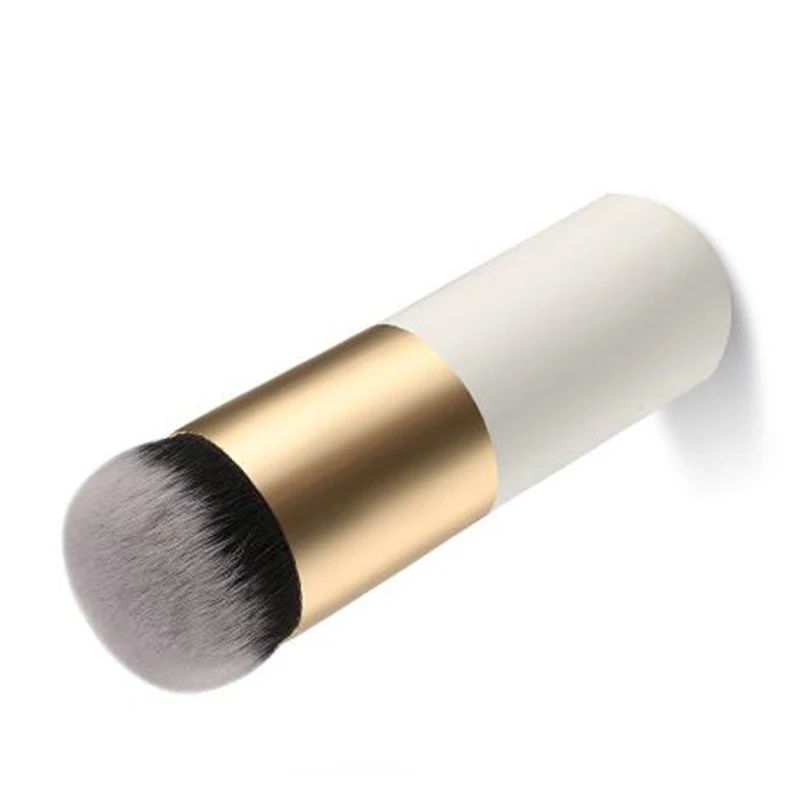 White Gold ELECOOL искусственные волокна волос круглый макияж пудра Румяна Макияж Кисти косметические защитные кисти BB крем основа - Handle Color: White Gold