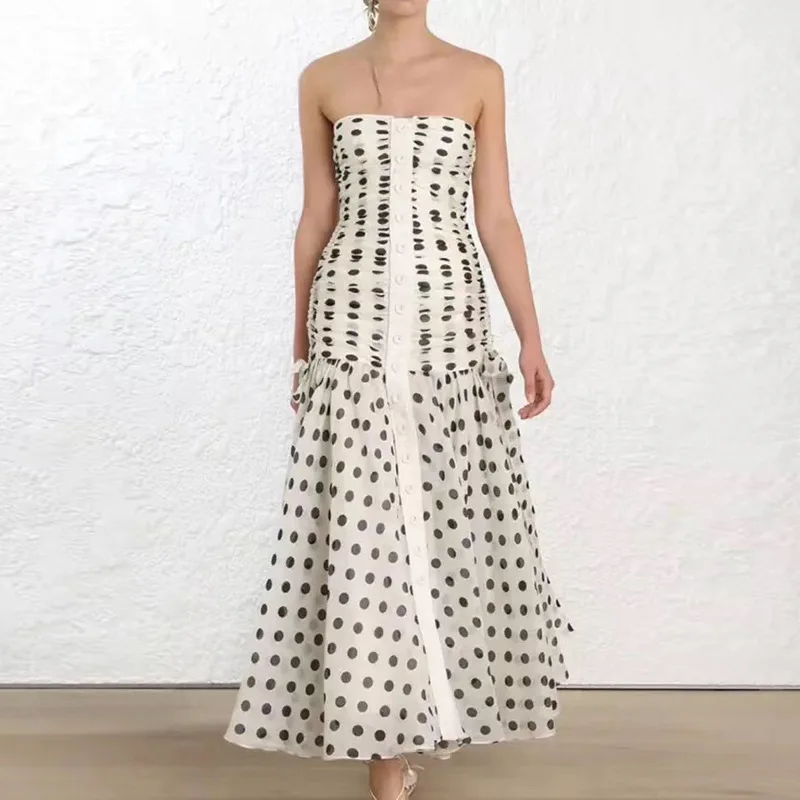 2019 Overhaast Polyester Jurk Vadim Zanzea Zomer Vrouw Jurk Dames Temperament Tie Taille Tube Top Golf Split Vakantie Lange Vrouwen 2019 Overhaast Polyester Jurk Vadim Zanzea Zomer Vrouw Jurk Dames Temperament Tie Taille Tube Top Golf Split Vakantie Lange Vrouwen