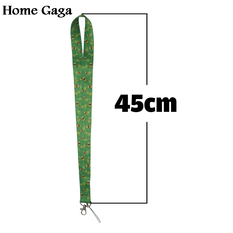 D0341 Homegaga kermit the frog Мультяшные Брелоки для ключей ремешки на шею детей брелок ID