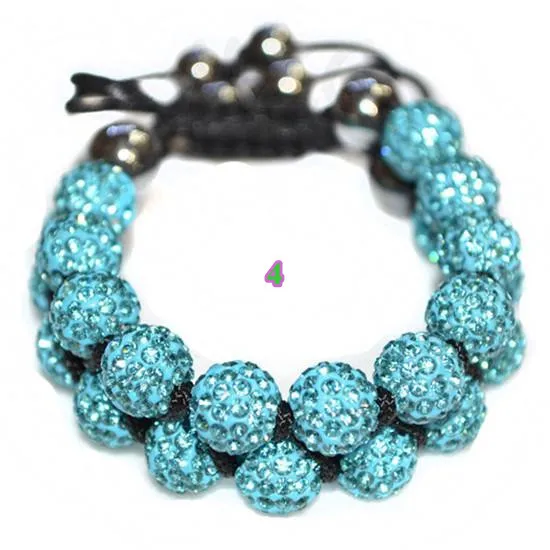 

Hot !Free Shipping!22Bead 10mm Double row New Style GTP micro pave Disco Ball Beads crystal crystal bracelet !