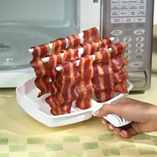 Drop Shiping Bacon Rack Hanger Cooker Tray New Microwave Cook Bar Drop Shiping Bacon Rack Hanger Cooker Tray New Microwave Cook Bar Crisp Breakfast Meal Home Dorm