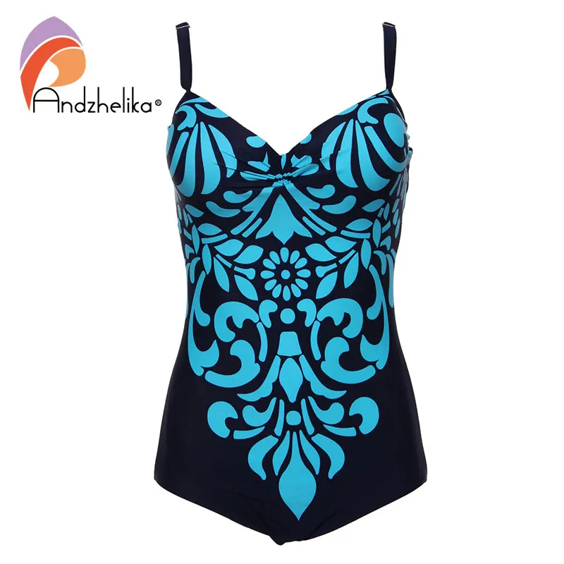 Andzhelika Plus Size Swimwear 2018 One Piece Swimsuit Newest Floral printing Bodysuit Bathing Suits Swim suits Monokini 3XL-6XL Andzhelika Plus Size Swimwear 2018 One Piece Swimsuit Newest Floral printing Bodysuit Bathing Suits Swim suits Monokini 3XL-6XL