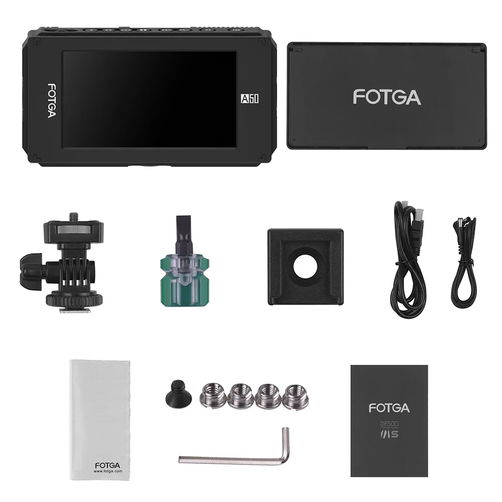 

FOTGA A50TL 5" VIDEO Monitor for Sony NP-F970 F550, F570 F770 3D LUT 1920*1080 Touchscreen 510cd/m2 HDMI 4K photography Monitor
