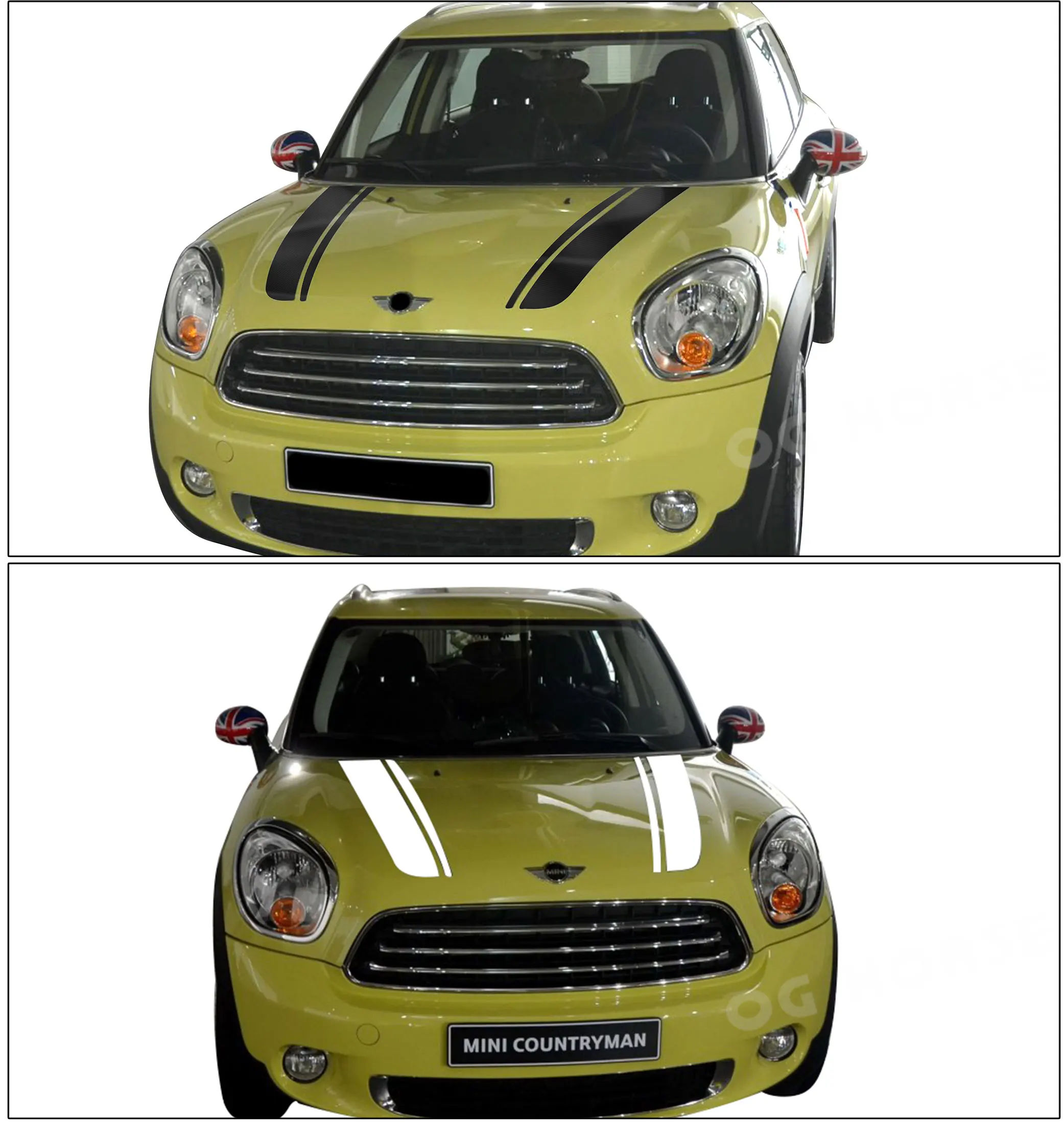 Car Hood Decal Bonnet Stripes Line Engine Cover Vinyl Body Sticker For MINI Countryman R60 2010- Clubman R55 Accessories