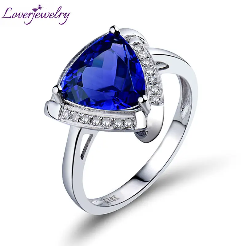 LOVERJEWELRY изысканные ювелирные изделия винтажные триллионы огранки 8x8 мм твердое 18Kt