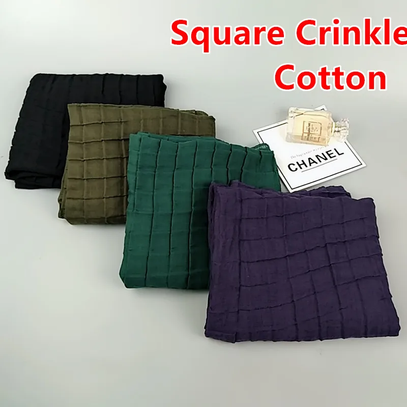 

N9 High quality cotton square crinkle hijab wrap shawls women scarf scarves 180*90cm can choose colors