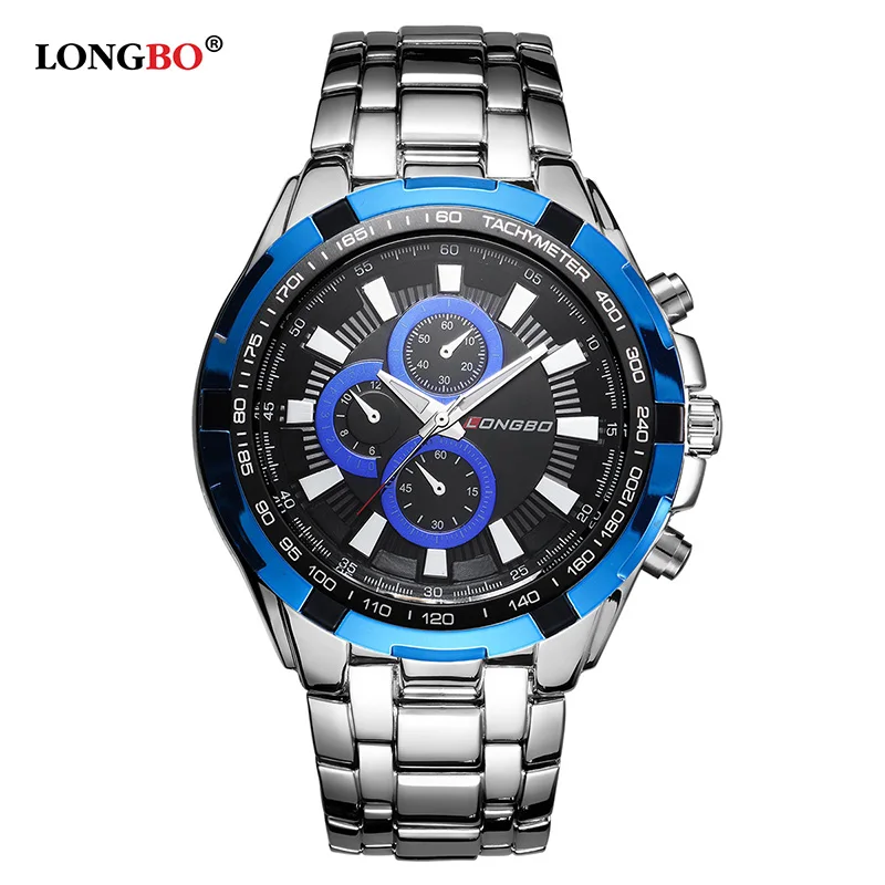 

LONGBO Watch Men Fashion Stainless Steel Quartz Watches Male Wristwatches Reloj Masculino