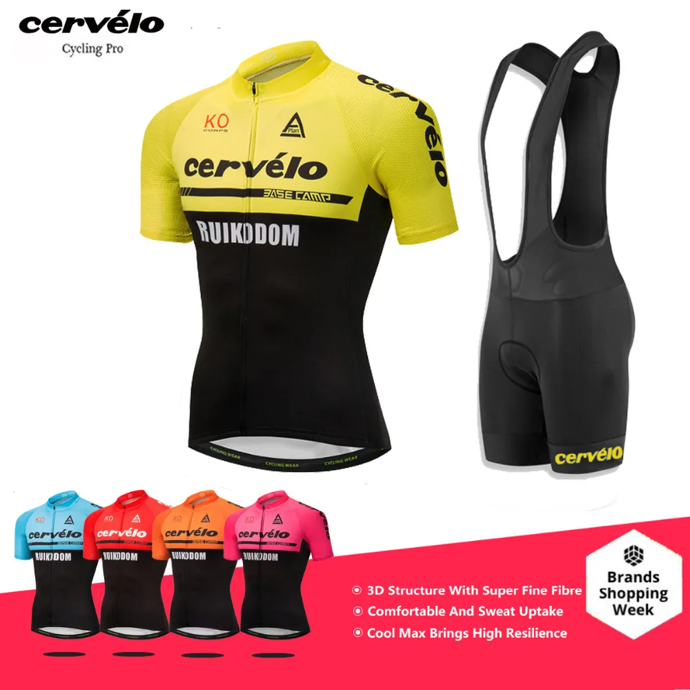 

2019 Anti-UV Cycling Clothing Mens Bike Clothing Breathable Bicycle Clothes Short Sleeve Cycling Jersey Set Maillot Ciclismo
