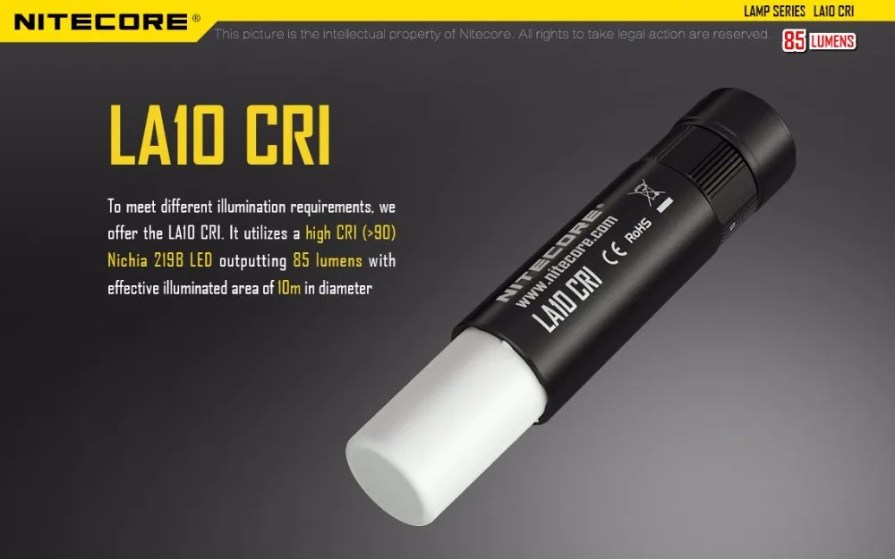 Мини-фонарик NITECORE LA10 LA10 ультратонкое естественное освещение CRI CREE XP-G2 S3 светодиодный max.135LM 3 Яркость уровней AA батарея люстра EDC самозащиты