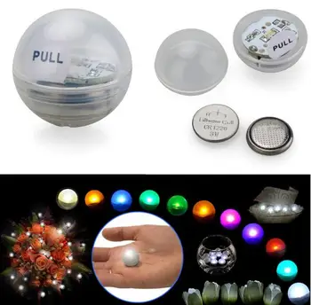 

50PCS LED Lights Ball In Bongs Underwater Submersible Waterproof Electronic Sub Tea Lights Christmas Wedding Party Floating