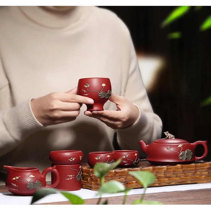 Yixing Рекомендуемая коробка все руки zhu грязь dahongpao Лотос пруд лунный свет