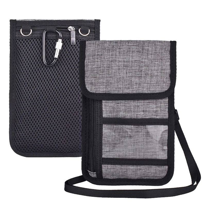 RFID Блокировка путешествия телефон шейный чехол Обложка для паспорта кошелек плечевой ремень сумка через плечо 586