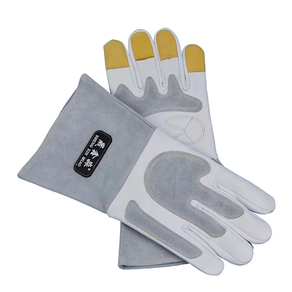 

First layer sheepskin welder gloves anti-piercing anti-knife cutting new labor protection gloves