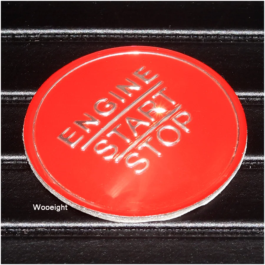 Wooeight Car Engine One Button Start Stop Ignition Switch Replace Cover Cap Decoration For Toyota Camry 2018 Red  Black  Blue (4)