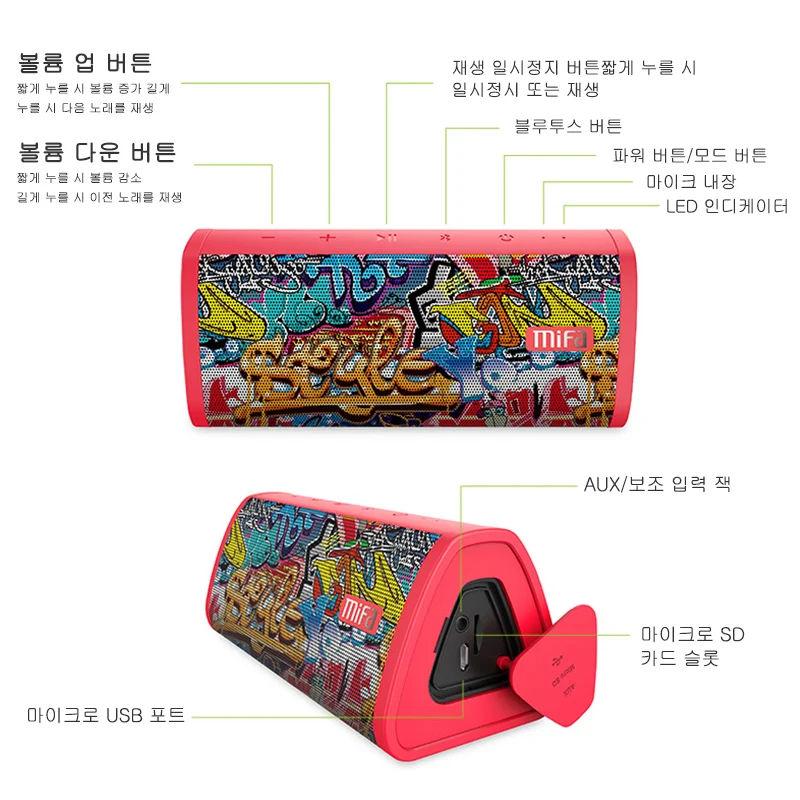 Mifa A10 Portable Bluetooth speaker Portable Wireless Loudspeaker Sound System 10W stereo Music surround Waterproof
