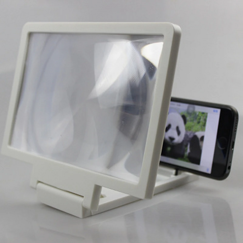 3D Frame Magnifier Screen 3D Screen Movie Amplifier 3X Zoom Enlarged Phone Screen Video Amplifier Radiation Eye desk magnifier