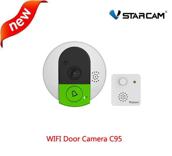 

vstarcam Doorcam C95 IP door camera eye HD 720P 1MP Wireless Doorbell ,2.8mm board lens, WiFi support IOS / Android smart Phone