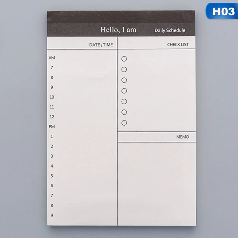 Простой стиль небольшой бумажный блокнот ежедневный планировщик офисный стол контрольный лист блокнот, чтобы сделать список школьная офисная поставка - Цвет: 03