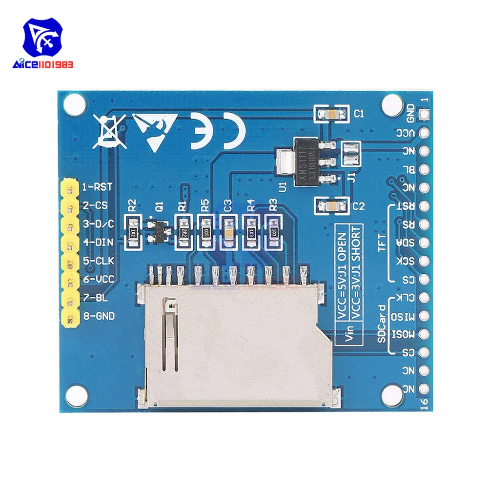 Мини 1,8 дюймов последовательный SPI TFT ЖК дисплей модуль дисплей с PCB адаптер IC 128x160 матричный 3,3 В 5 IO Inerface Cmmpatible 1602 5110