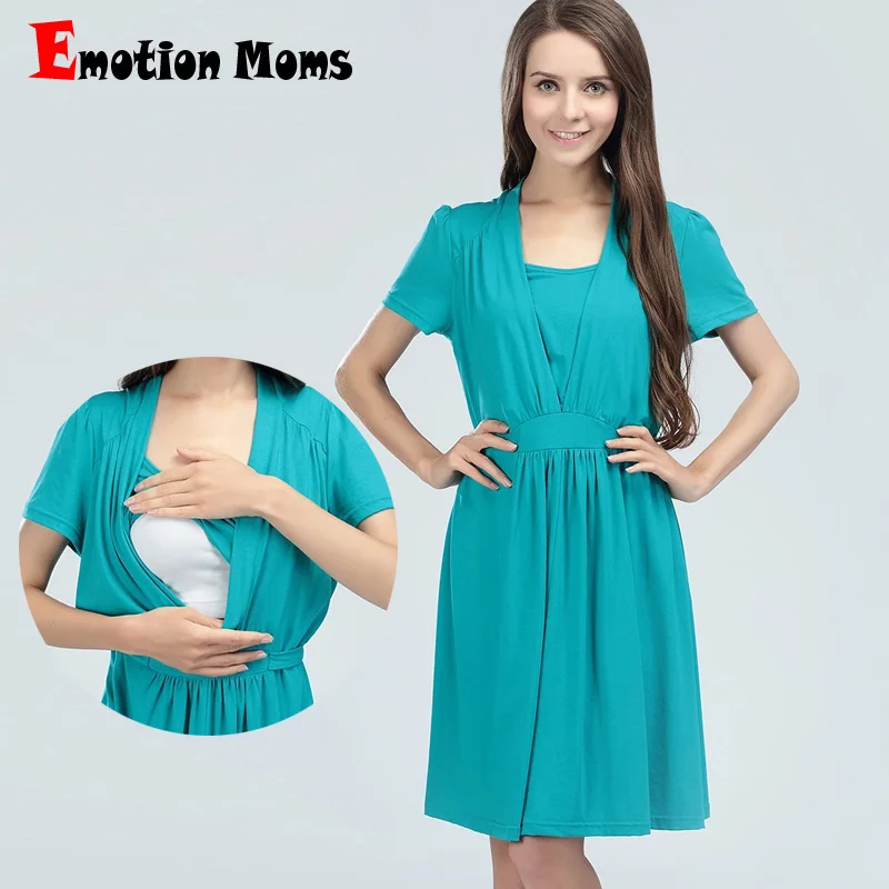 Emotion Moms maternity Clothes Cotton maternity Dress Summer Nursing Dresses Breastfeeding Dress for Pregnant Women feeding happy tencel breast feeding clothes for pregnant women sleeveless vest elegant lady business dress maternity dresses