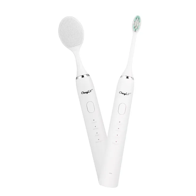 2 In 1 Electric Toothbrush Vibration Deep Clean USB Rechargeable Tooth