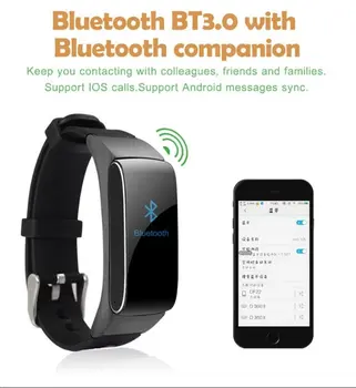 

Smart Watch Bluetooth Headset Bracelet Fashion Sports Pedometer Activity Tracking Heart Rate Monitoring Smart Bracelet