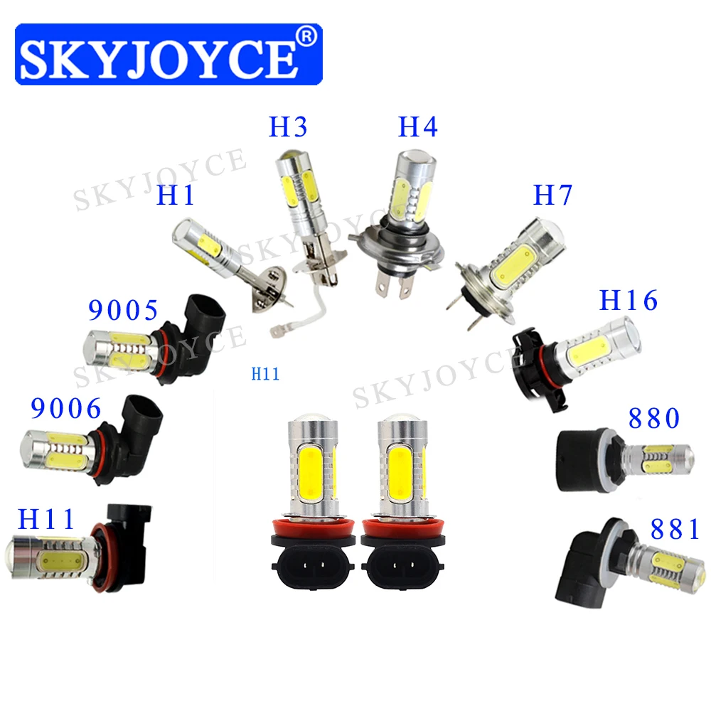 SKYJOYCE высокое Мощность светодиодный лампы 7 5 W супер яркий H1 H3 H4 H7 H11 9005 9006 880 881 H16