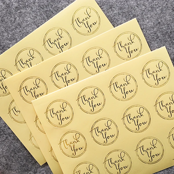 100Pcs/Lot Dia:3.5cm Round Transparent Design Thank You Seal Stickers DIY Deco Gift Sticker Label Stationery Supplies (ss-1600)