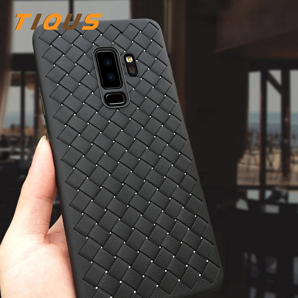 

TIQUS Case For Samsung Galaxy S8 Edge S9 Plus Note 8 J2 J3 J5 J7 A5 A7 2016 2017 Prime 2018 Grid Weaving TPU Phone Cover Case