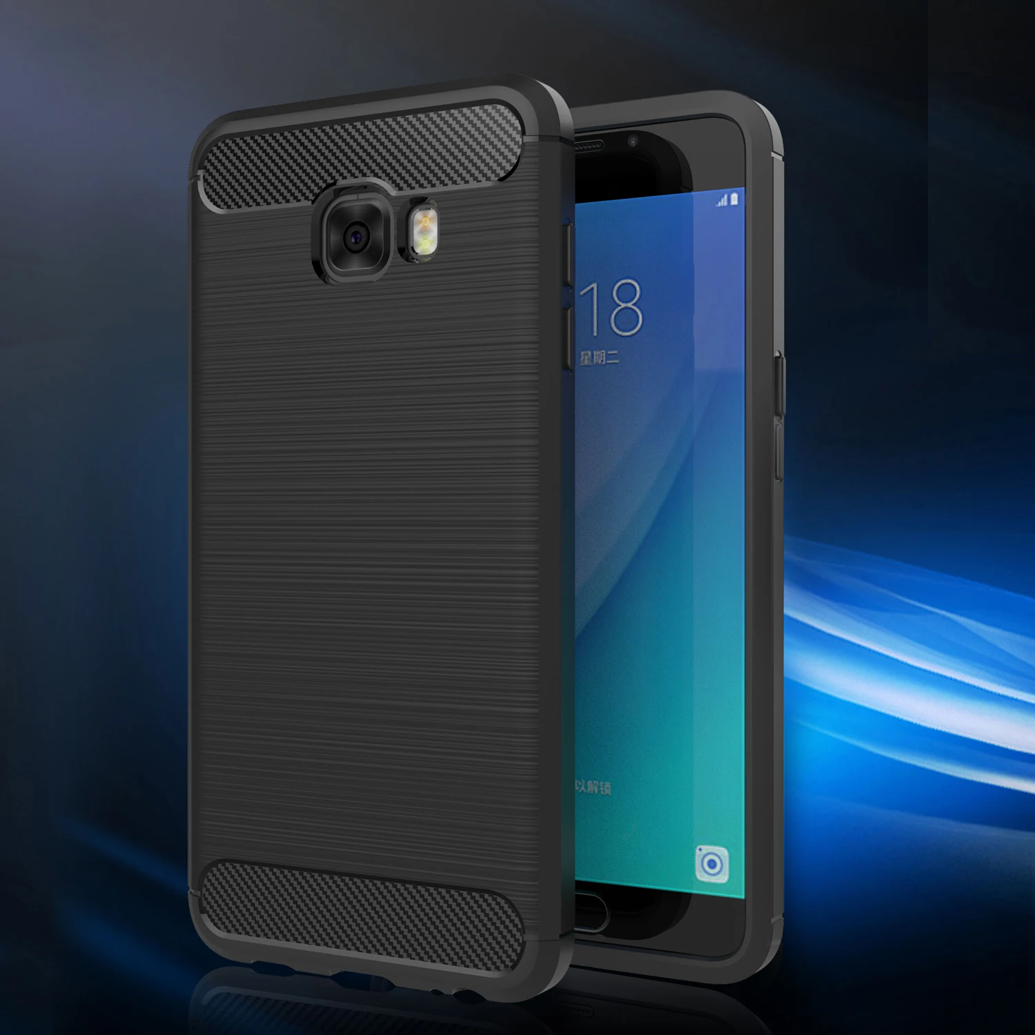 

Case For Samsung Galaxy C5/C7/C9 Pro G530 G 530 Shockproof Carbon Fiber Fashion Cover TPU Drawing Phone Cases Shells Fundas Capa