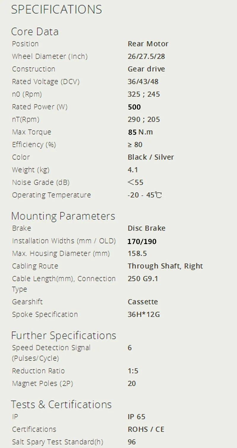 Best 36-48V 350/500W 85N.m bafang brushless gear hub fat bike cassette Motor with disc brake for fat bike 11 Best 36-48V 350/500W 85N.m bafang brushless gear hub fat bike cassette Motor with disc brake for fat bike 11