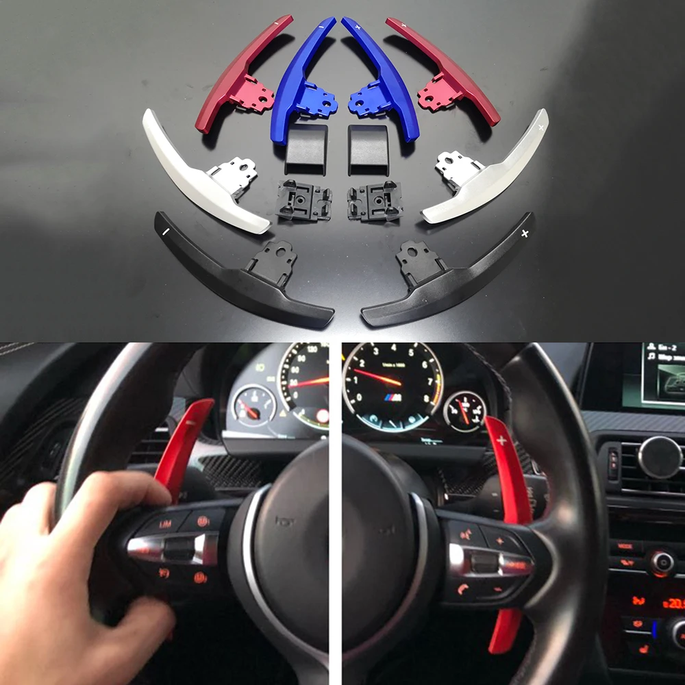 Metal & Carbon Fiber Steering Wheel Paddle Extension Shifter Replace For BMW M2 F80 M3 F82 F83 M4 F10 M5 F12 M6 F15 X5M F16 X6M